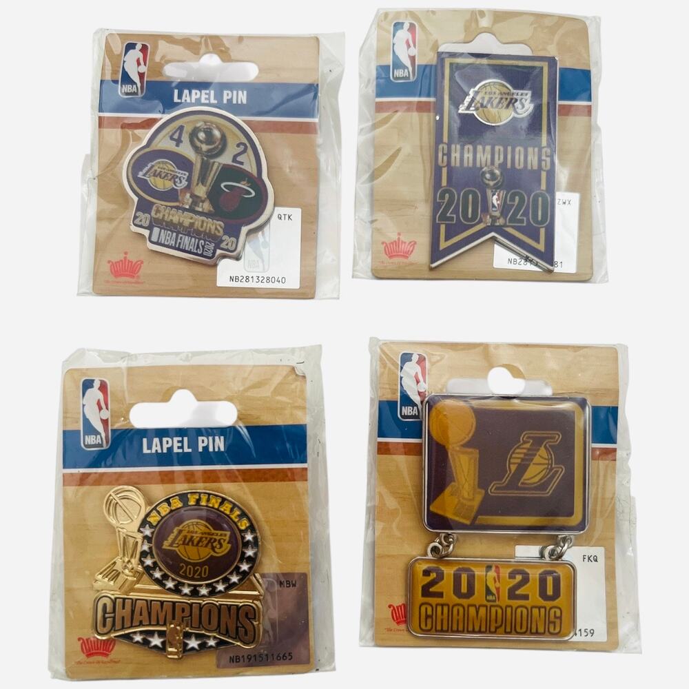 NBA Los Angeles Lakers 2020 Champions Pin Lot Bundle New Sealed